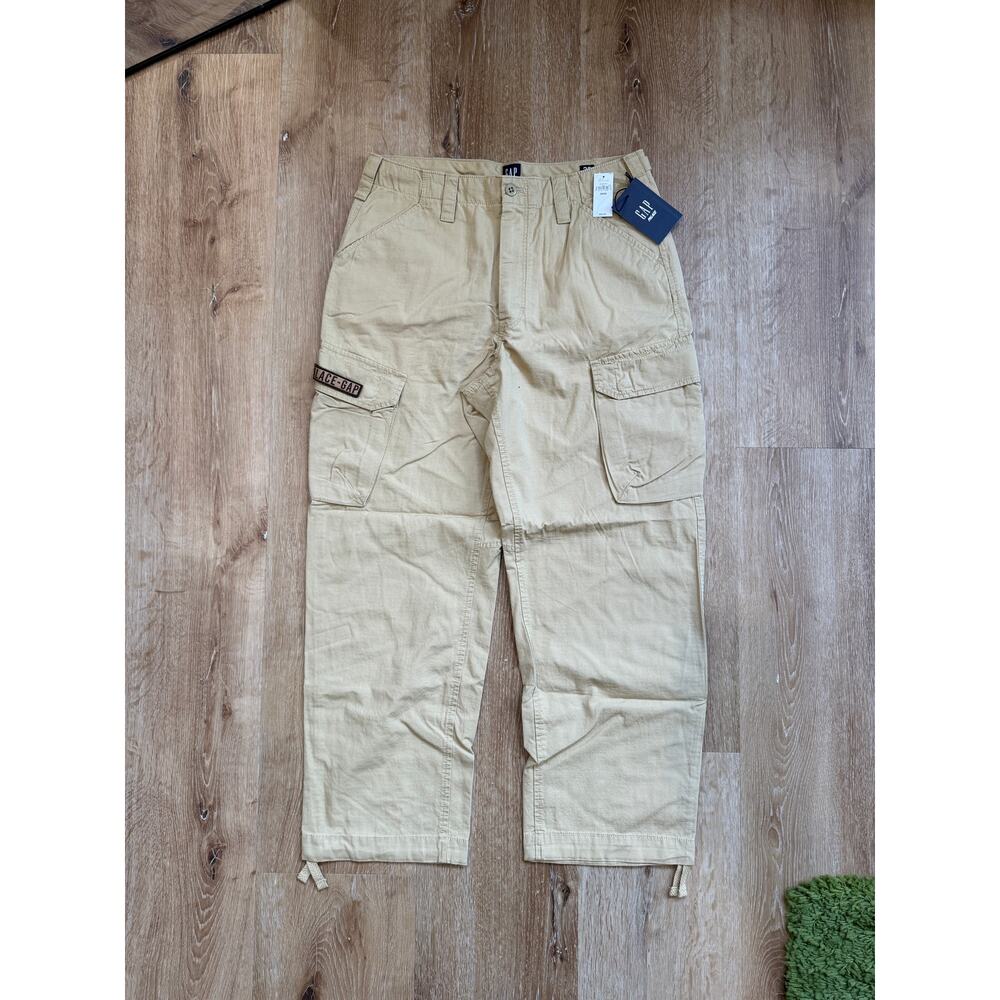 Palace x Gap Cargo Pants Khaki Tan Military Utility W30 L30 NWT Wide Leg